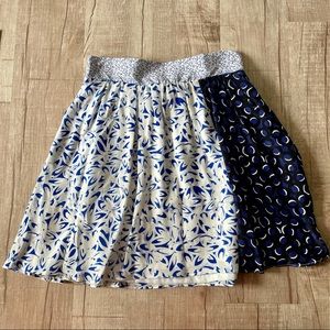 Anthropologie silk mini skirt